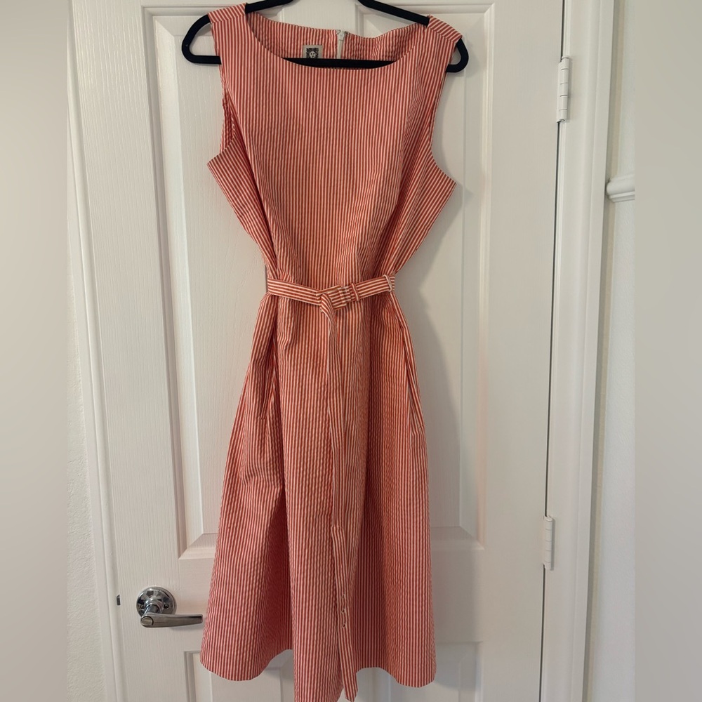 Red and white stripped Anne Klein dress